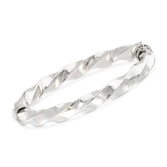 Italian Sterling Silver Twisted Bangle Bracelet 8 Ross Simons