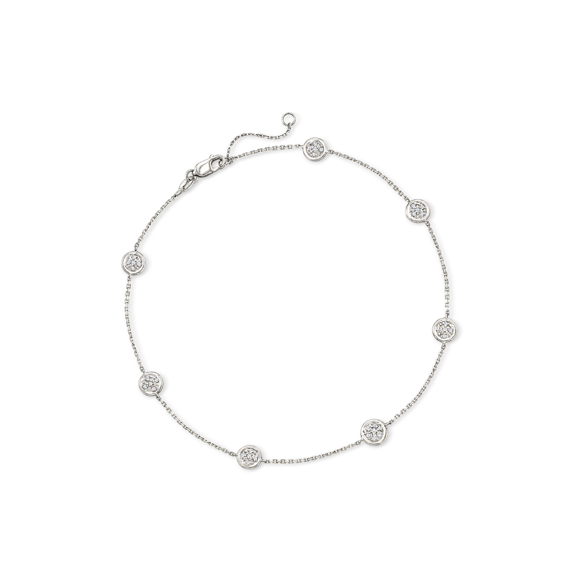 Buy White Gold And Diamond Anklet | UP TO 51% OFF