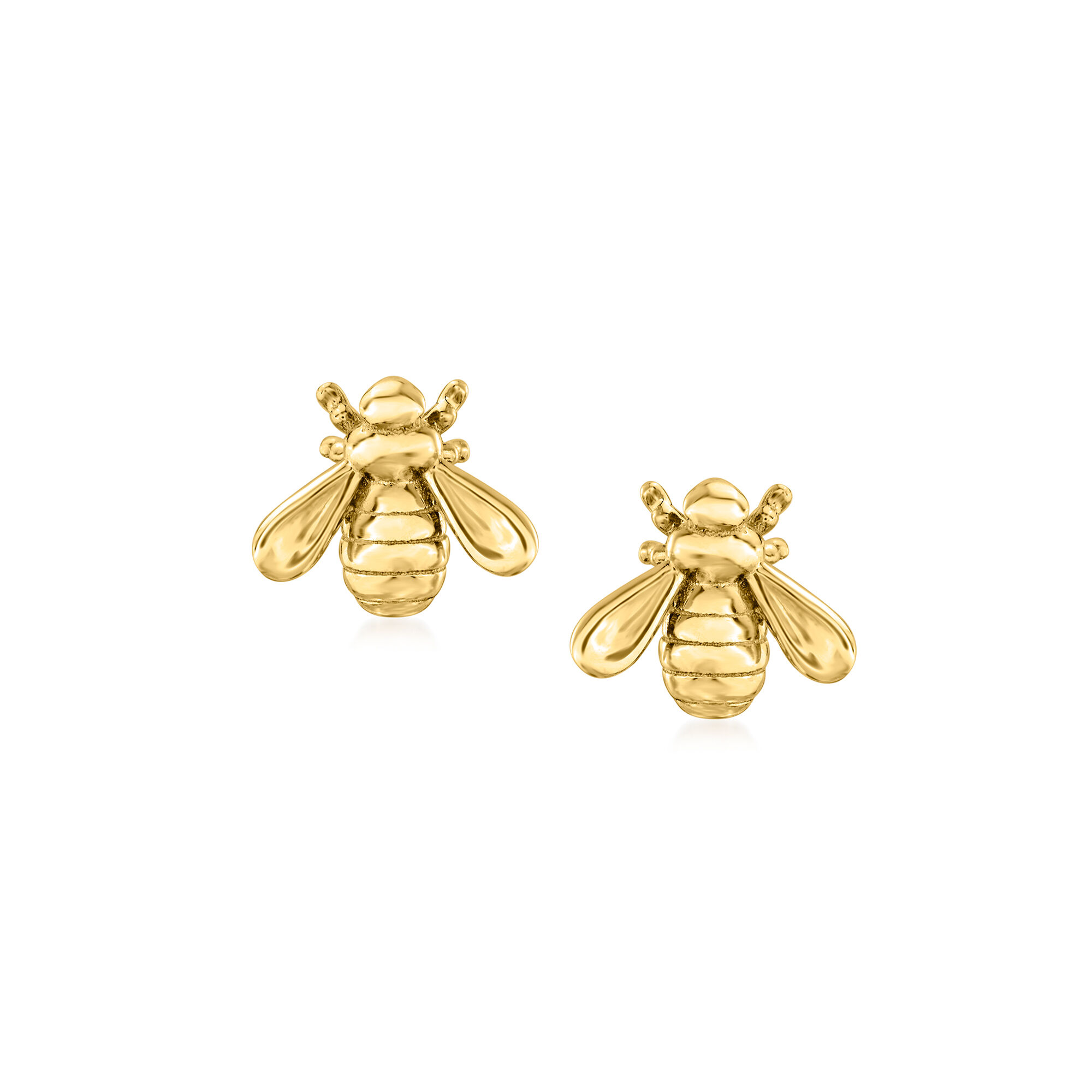 14kt Yellow Gold Bumblebee Stud Earrings | Ross-Simons
