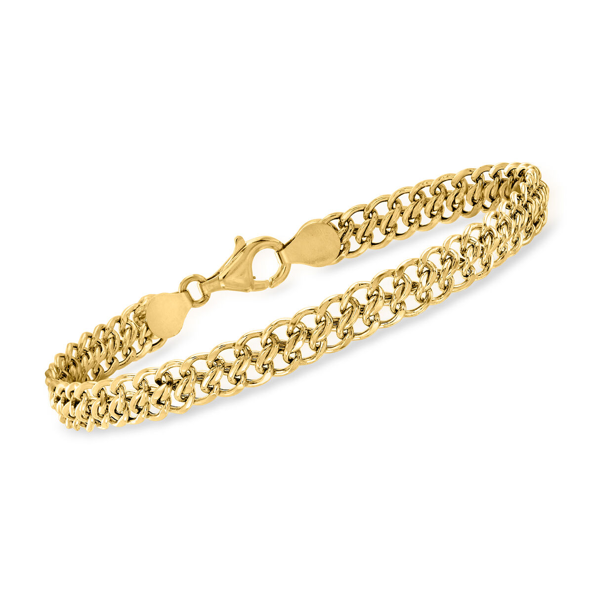 Italian 18kt Yellow Gold Flat-Link Ross-Simons Bracelet | Chain