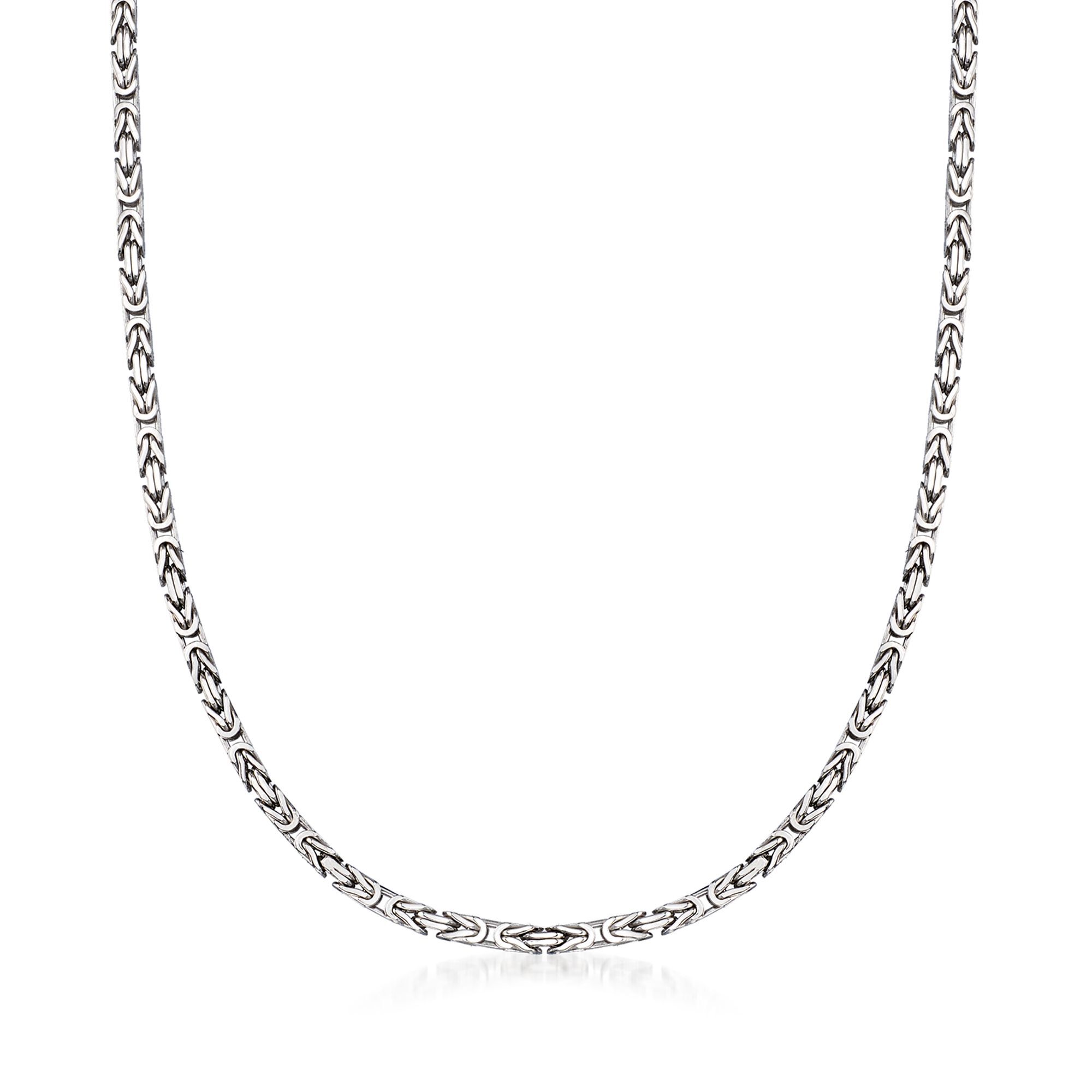 Sterling Silver Square Byzantine Necklace | Ross-Simons