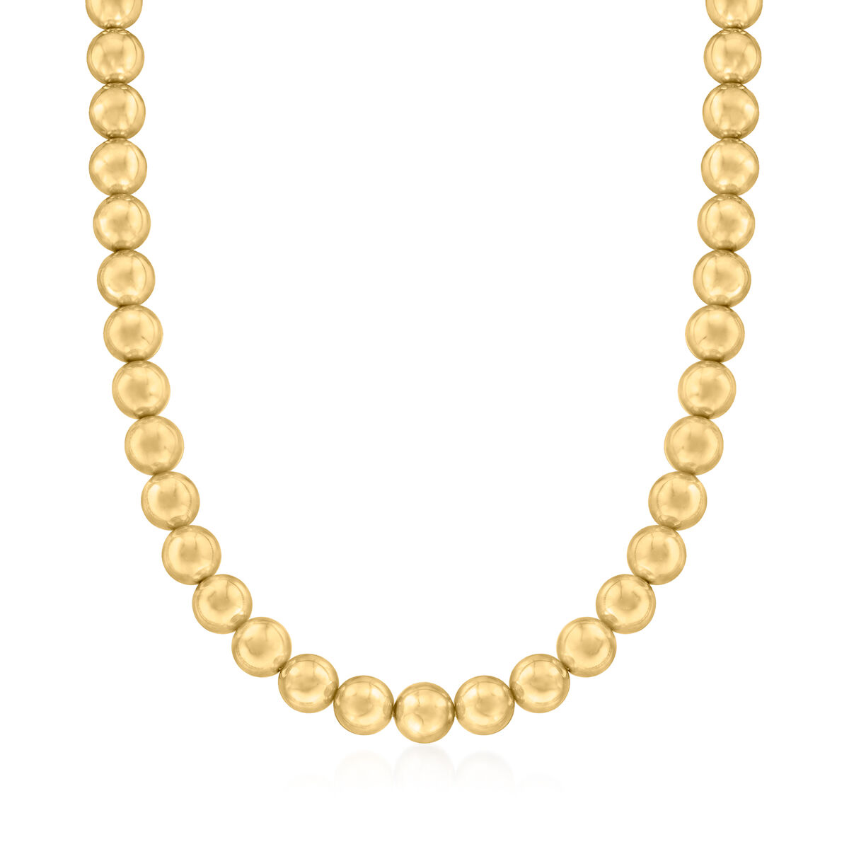 18ct Gold Bead Necklace (653R)