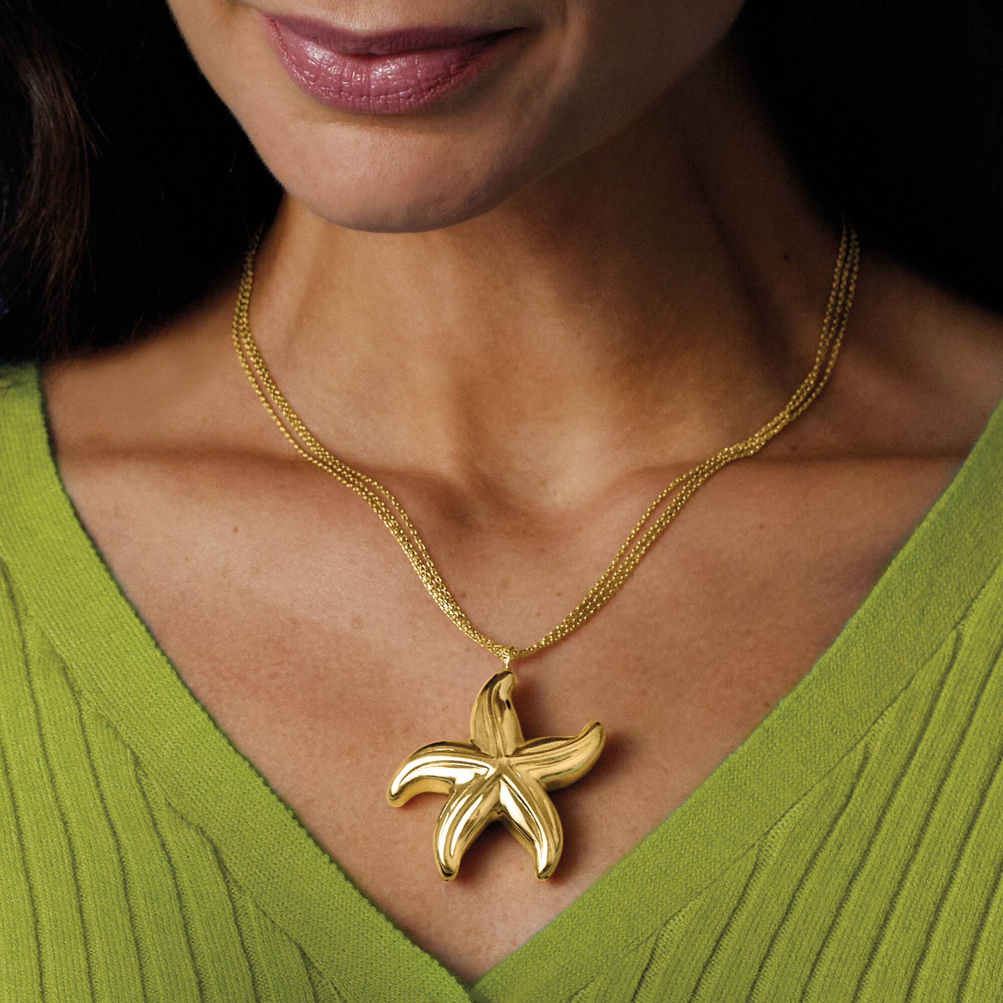 Italian 14kt Yellow Gold Starfish Pendant Necklace | Ross-Simons