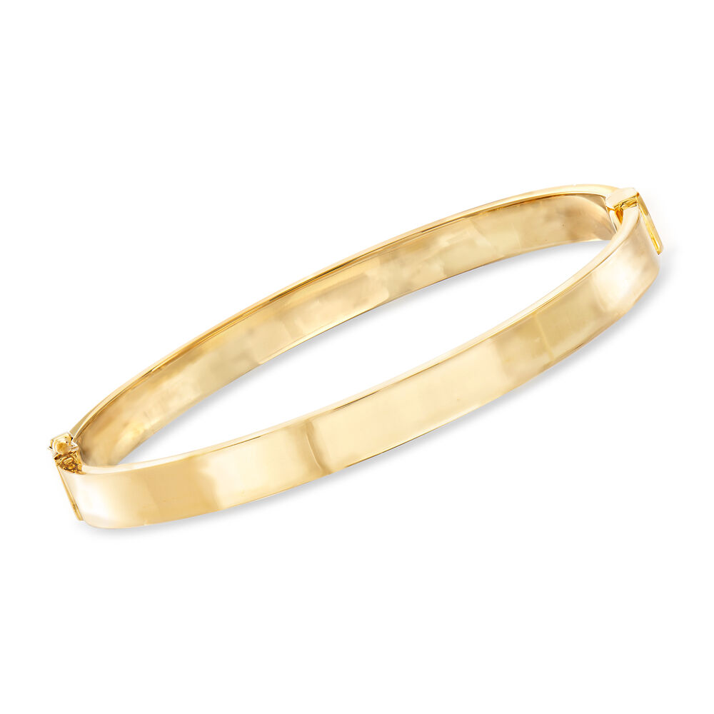 Italian 14kt Yellow Gold Bangle Bracelet. 8