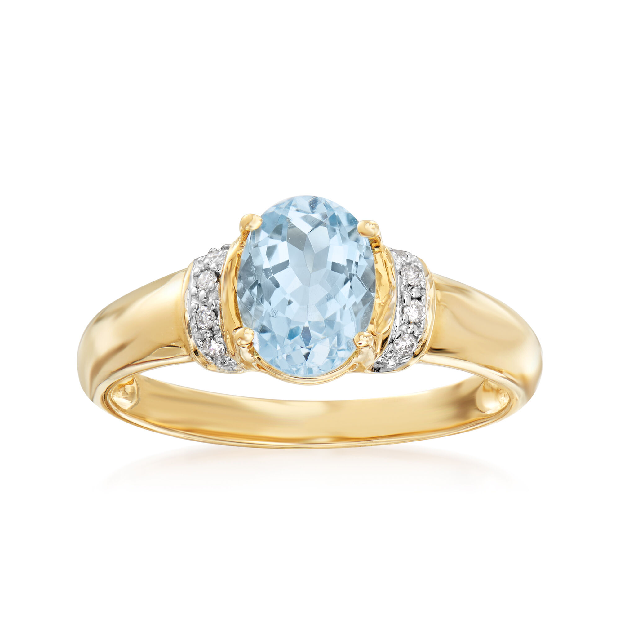 Deals Aquamarine Gold Ring Size 6