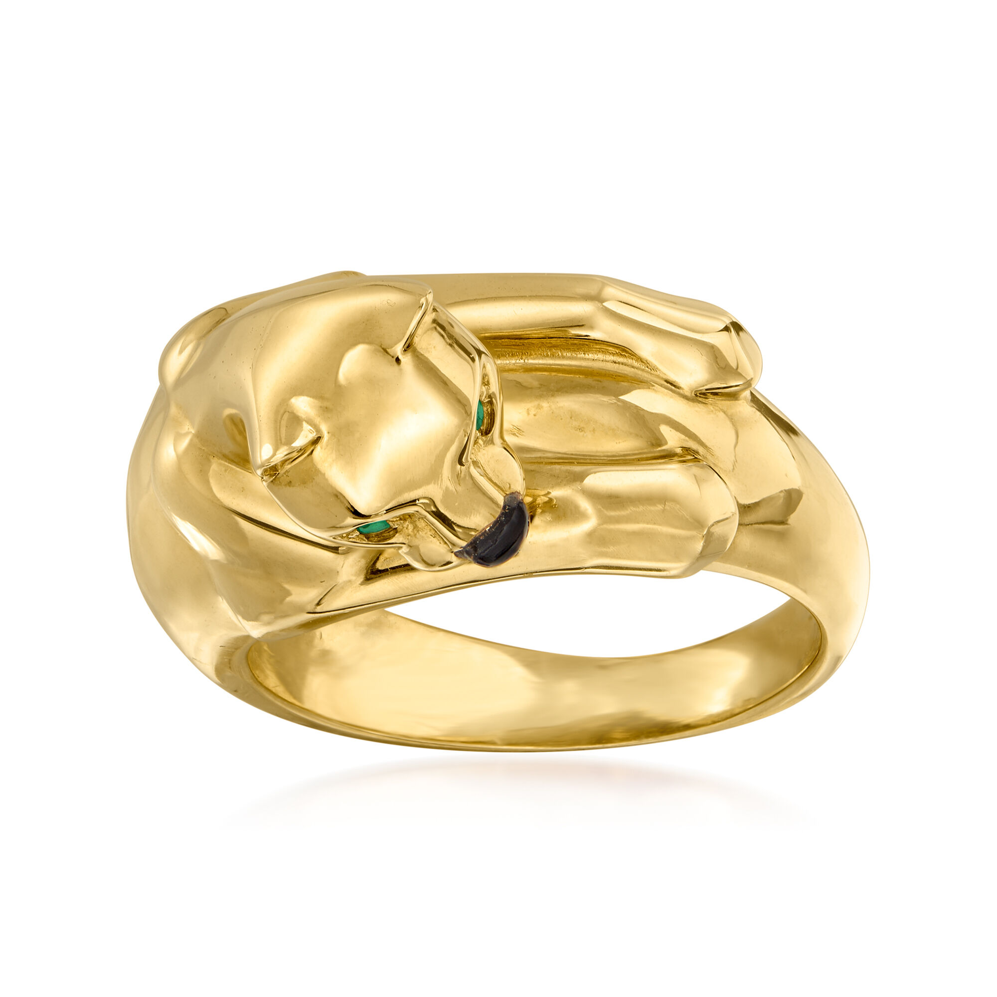 C. 1980 Vintage Cartier 18kt Yellow Gold Panther Ring