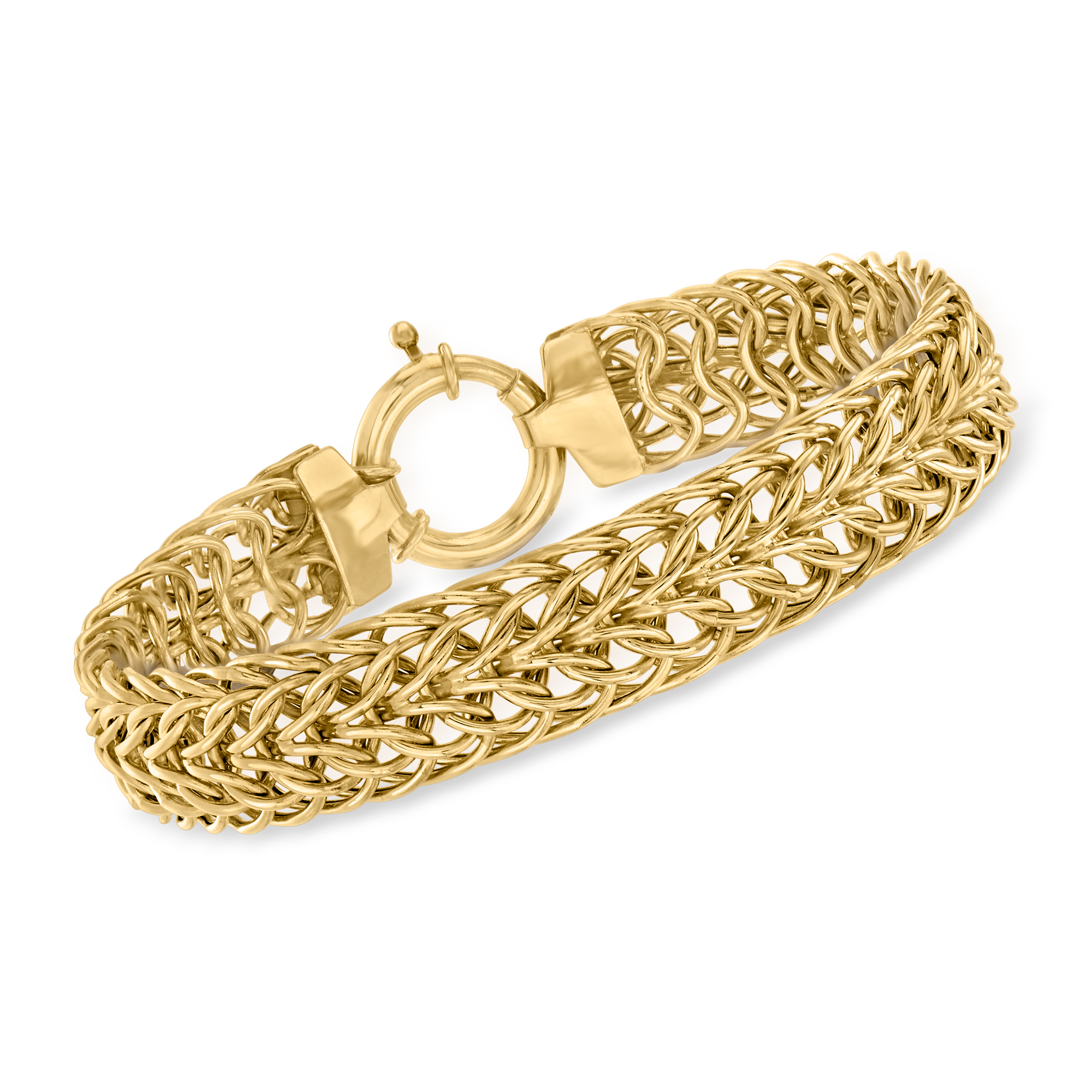 14kt Yellow Gold Wheat-Link Bracelet | Ross-Simons