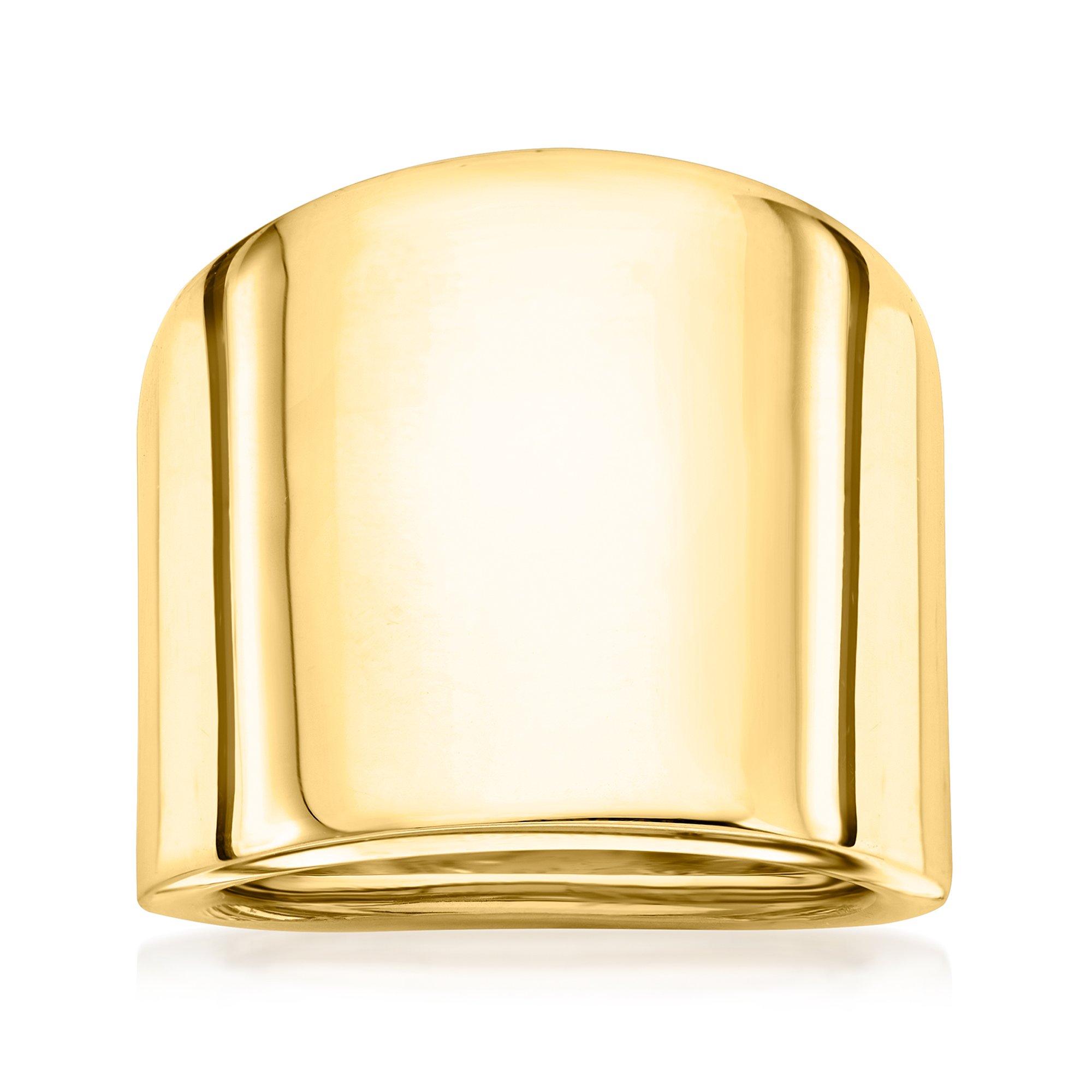 Italian 14kt Yellow Gold Wide Polished Ring