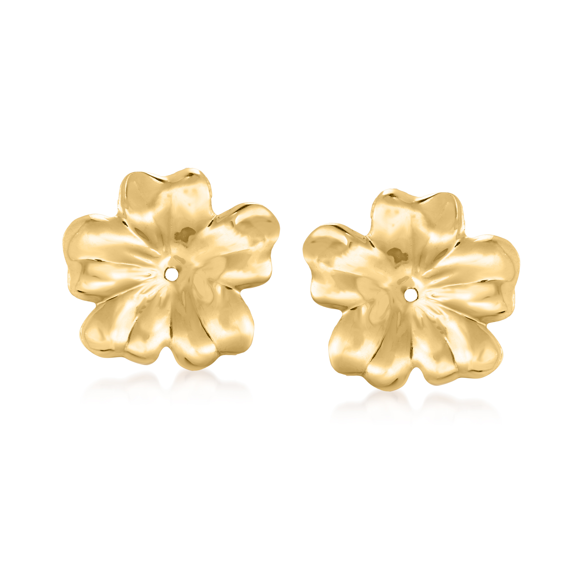 14kt Yellow Gold Flower Petal Earring Jackets | Ross-Simons