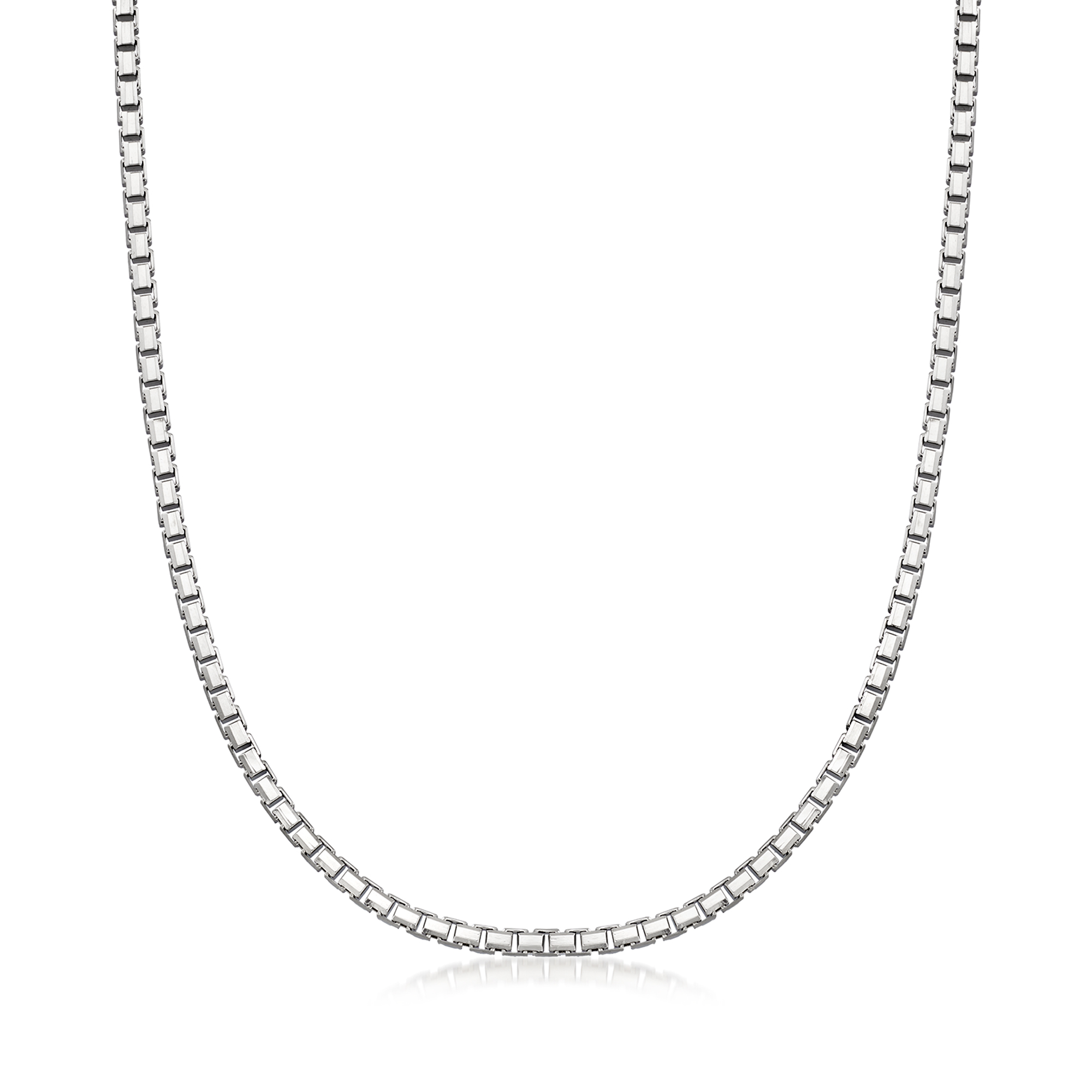 Men's 3.4mm Sterling Silver Box Chain Necklace | Ross-Simons