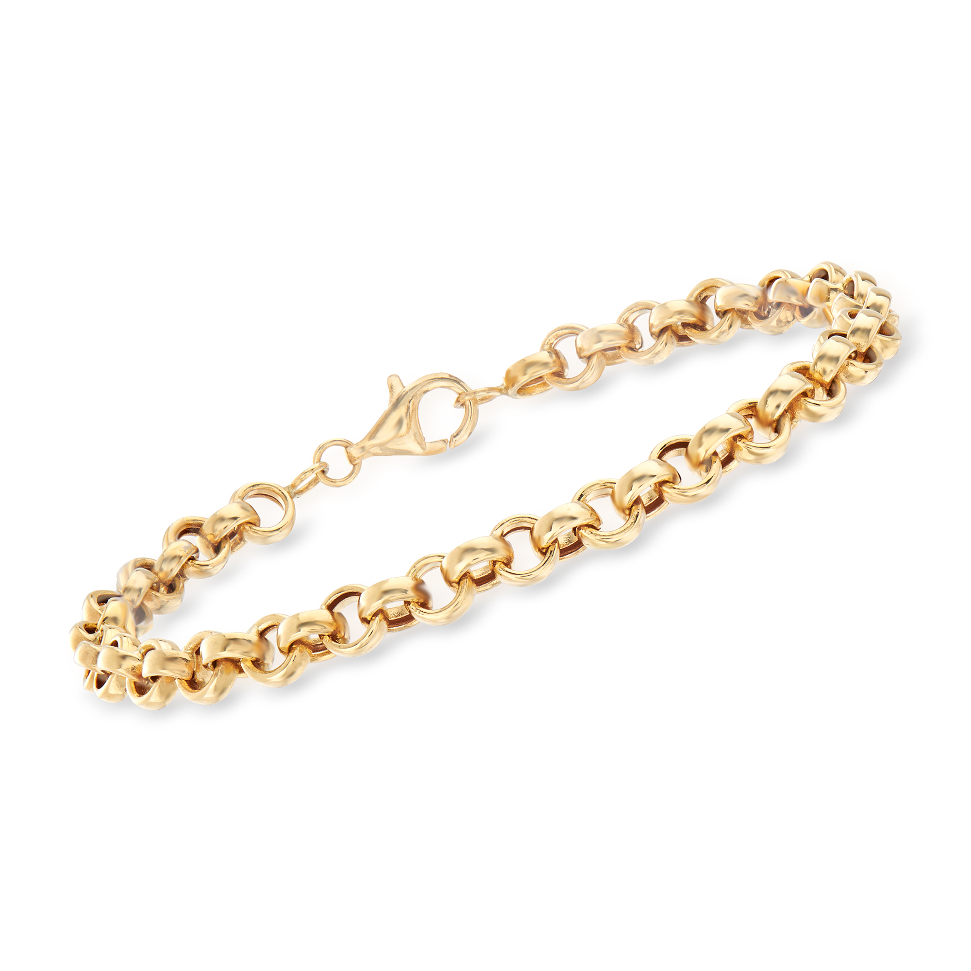 18kt Yellow Gold Rolo-Link Bracelet | Ross-Simons