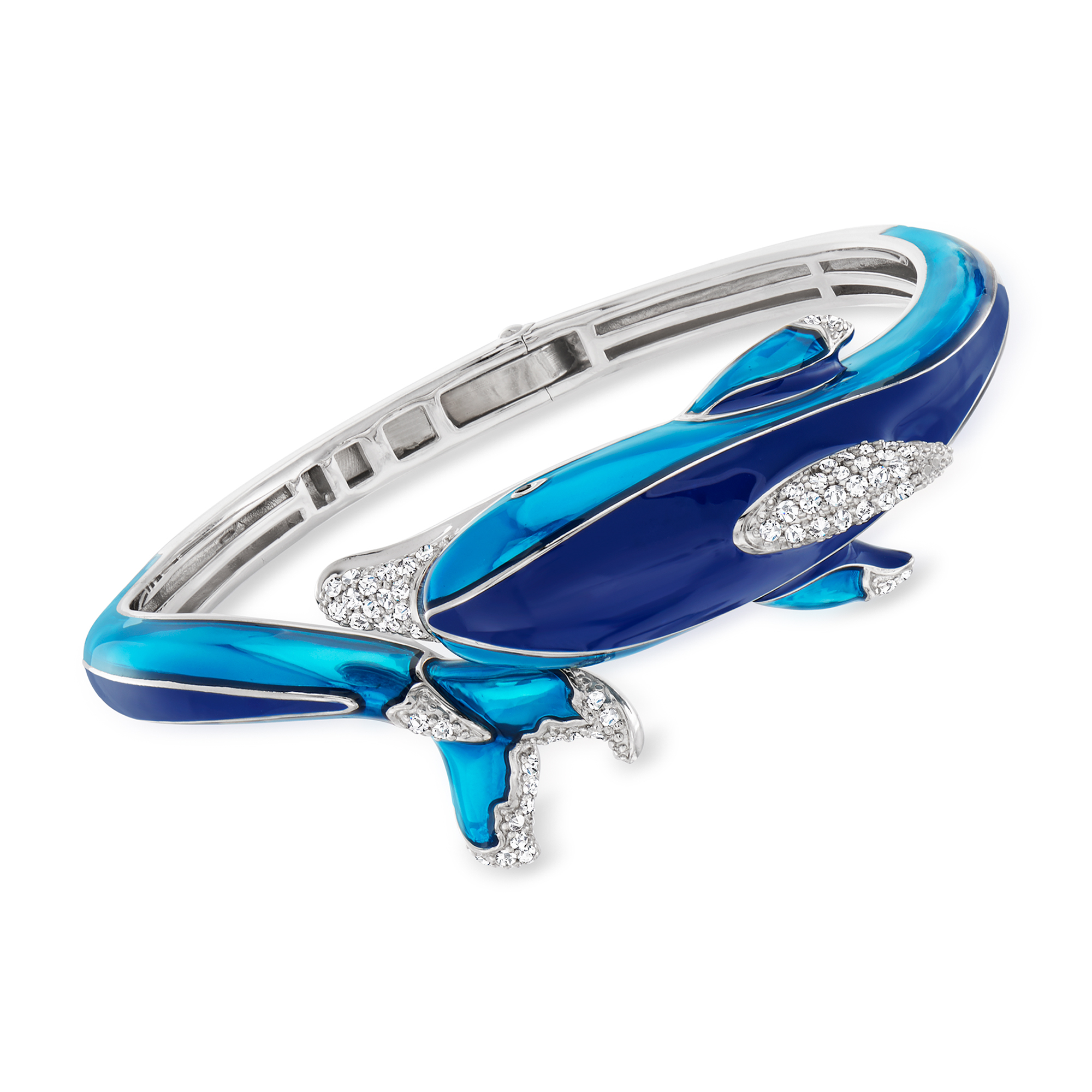 #1627, GORGEOUS DOLPHIN SILVER fashion PLATED BANGLE