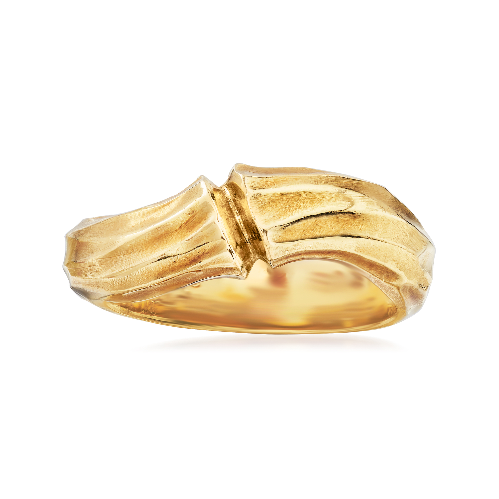C. 1980 Vintage Cartier 18kt Yellow Gold Bamboo Ring | Ross-Simons