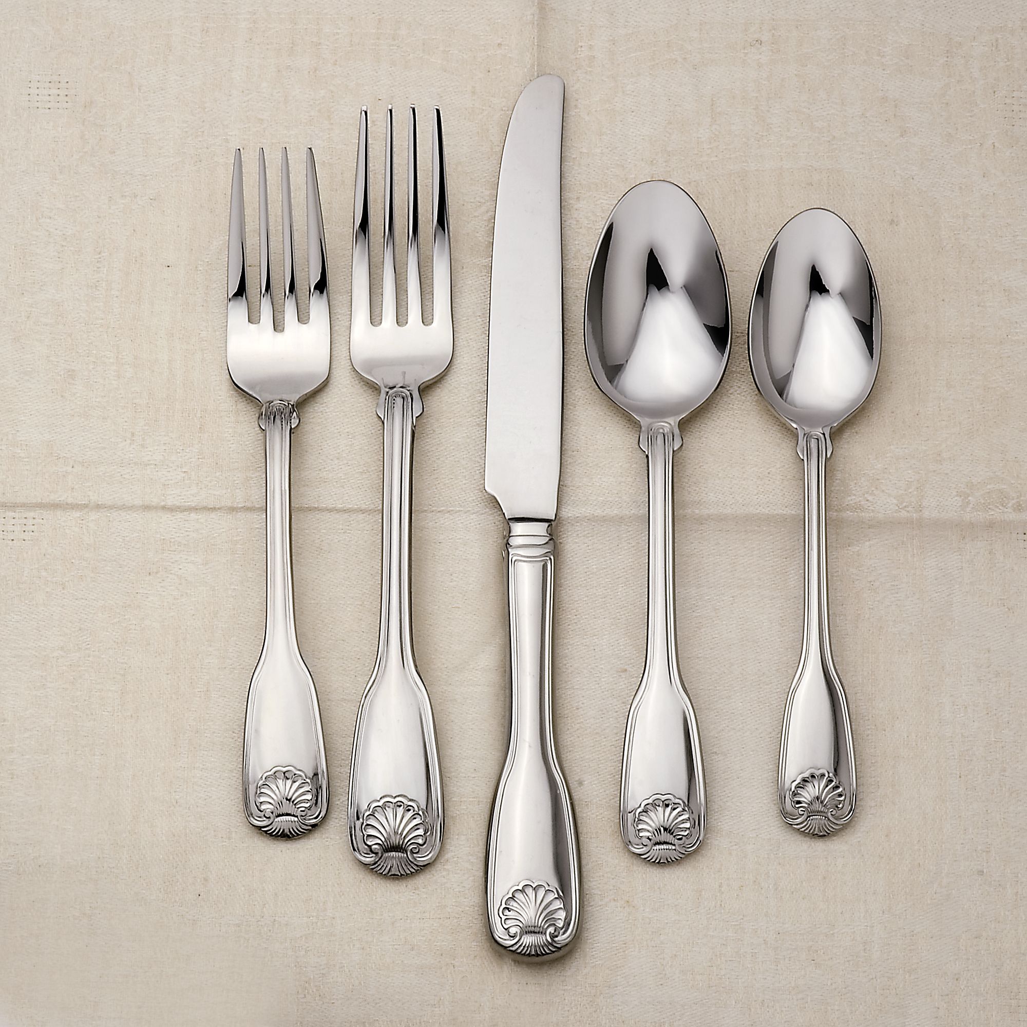 Reed & Barton "Colonial Shell II" 18/10 Stainless Steel Flatware |  Ross-Simons
