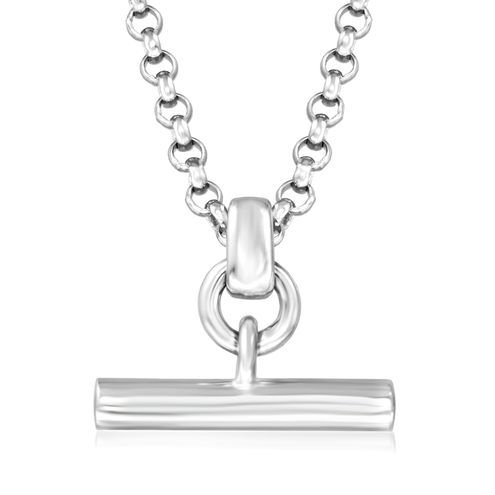Ross-Simons Four Names Sterling Silver Charm Necklace