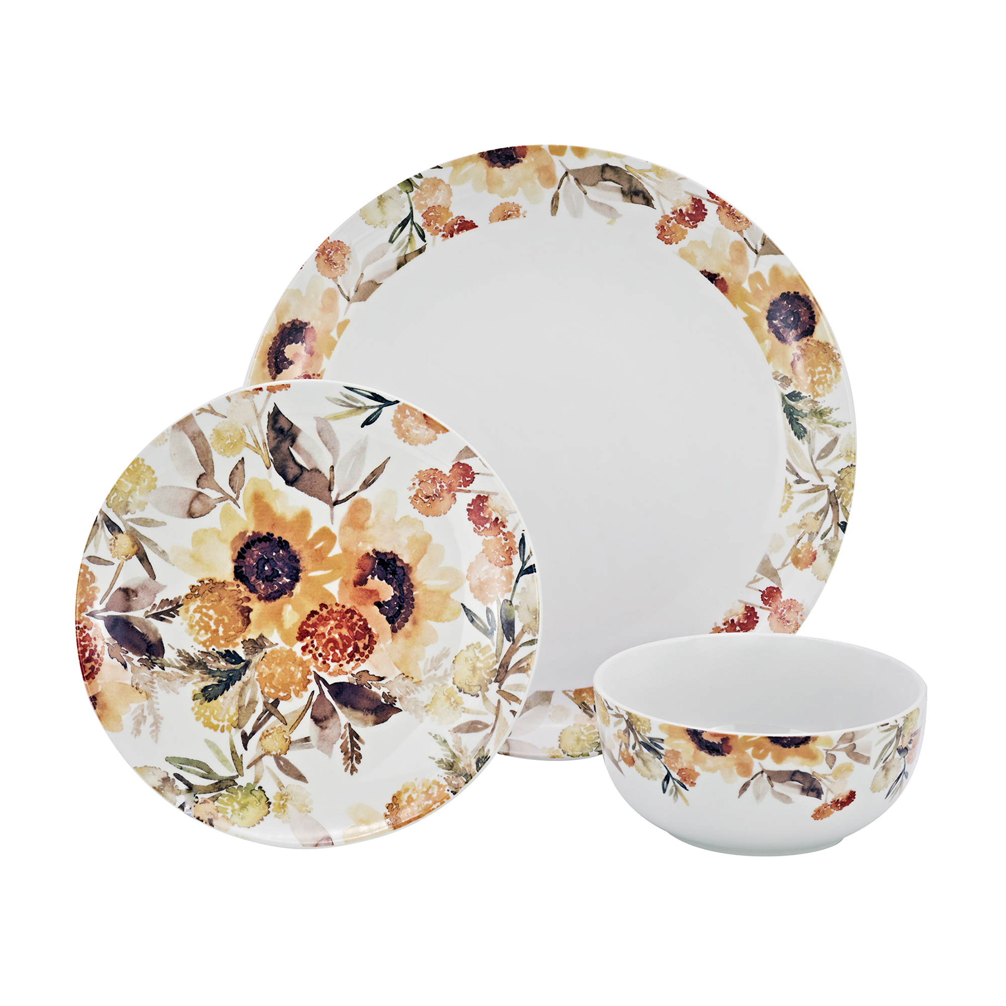 Godinger 12-pc. Service for 4 Sunflower Porcelain Dinnerware Set |  Ross-Simons