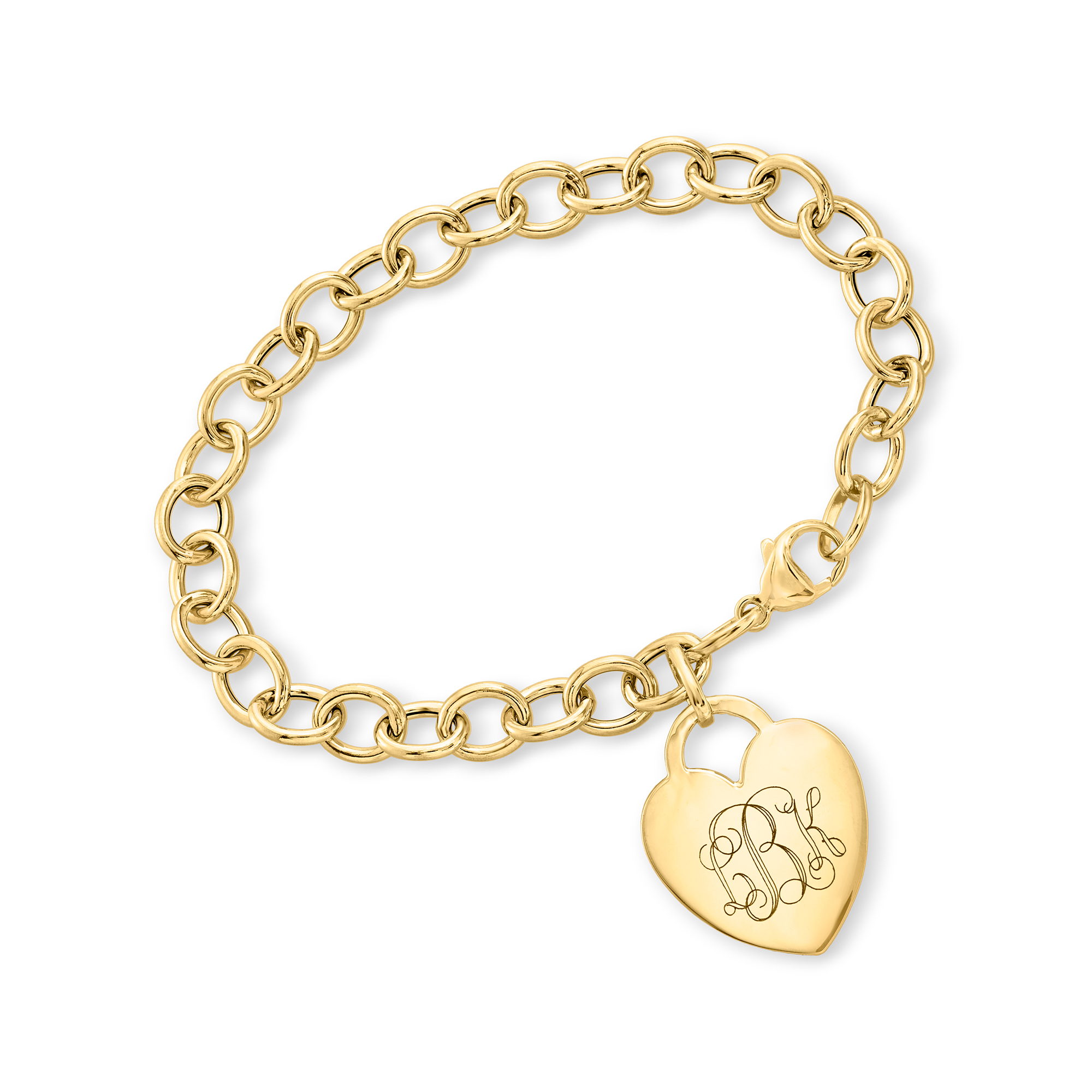 Rose-Gold Plated Charm Bracelet with Classic Heart Design White / Rose Gold