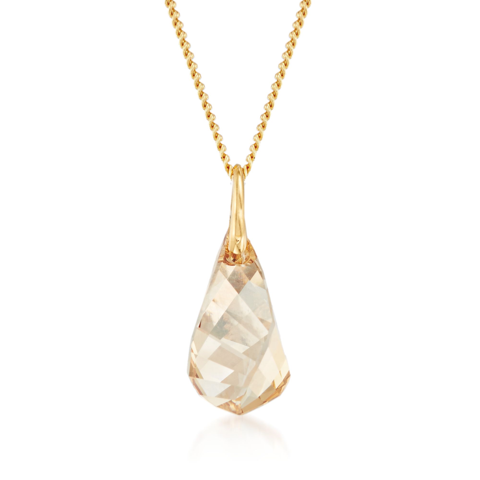 Swarovski Crystal "Energic" Golden Crystal Pendant Necklace in Gold Plate |  Ross-Simons
