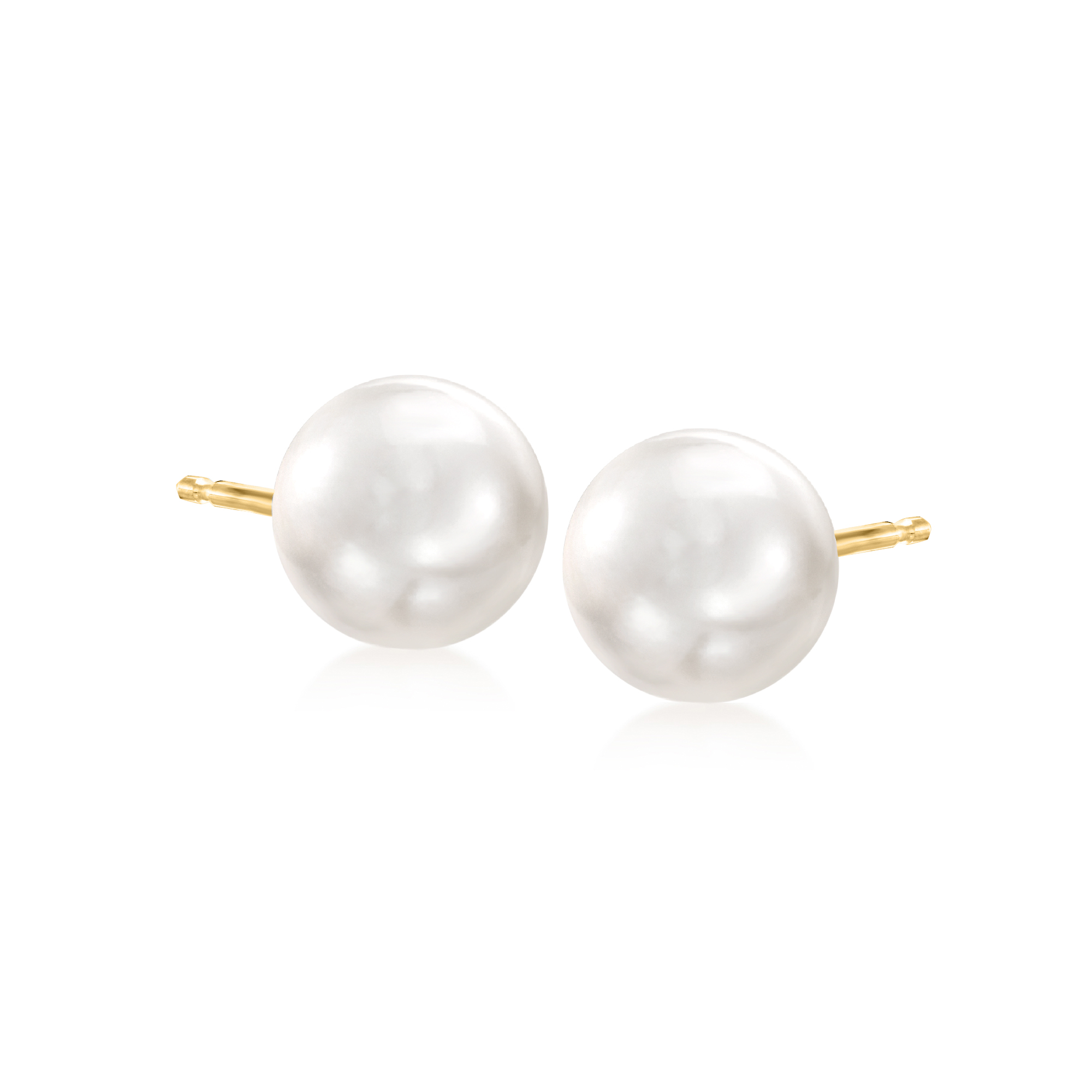 10mm cultured pearl earrings