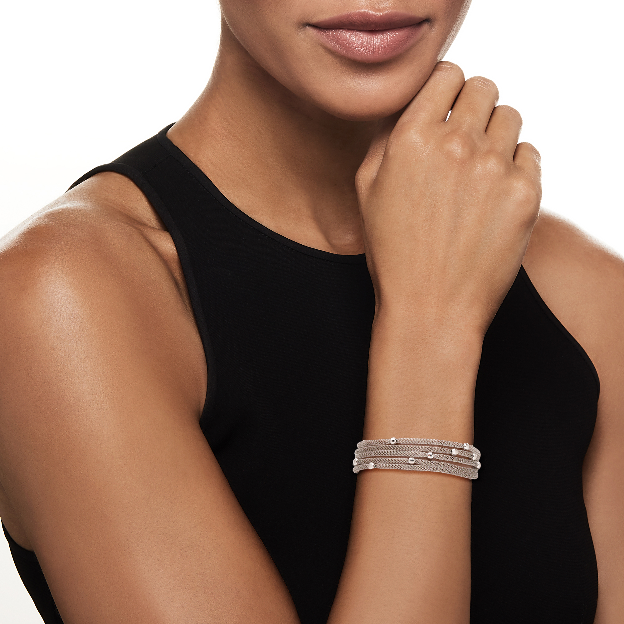 Italian Sterling Silver Multi-Strand Mesh Bracelet | Ross-Simons