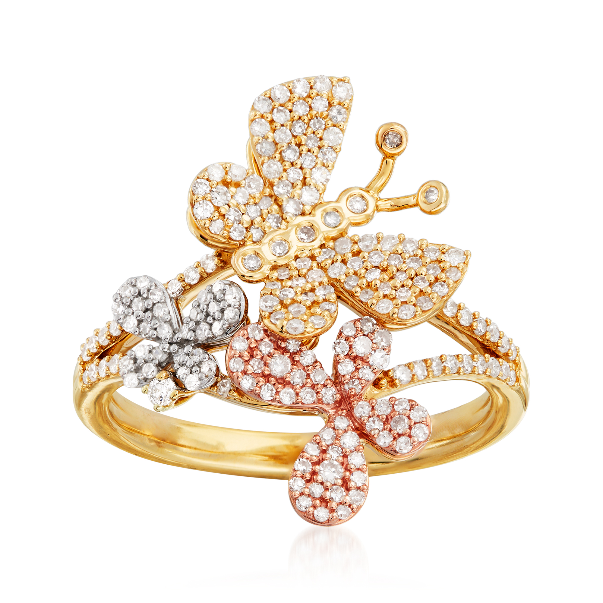 New DN Jewels Butterfly ring orders size 7.75 Diamonds .69ct