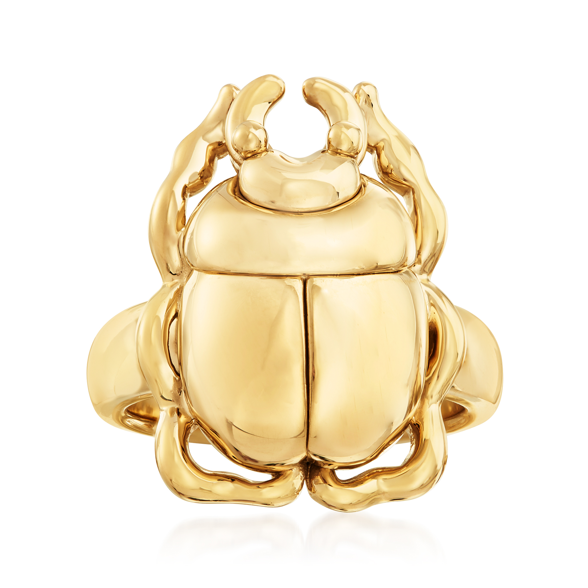 14kt Yellow Gold Scarab Beetle Ring | Ross-Simons