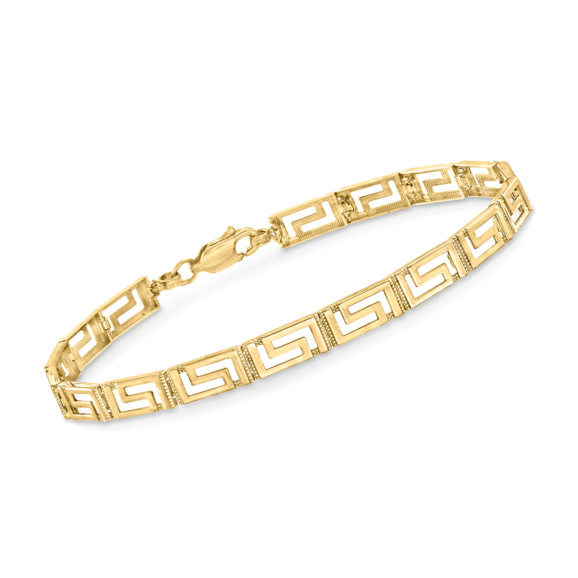 14kt Yellow Gold Greek Key Bracelet | Ross-Simons