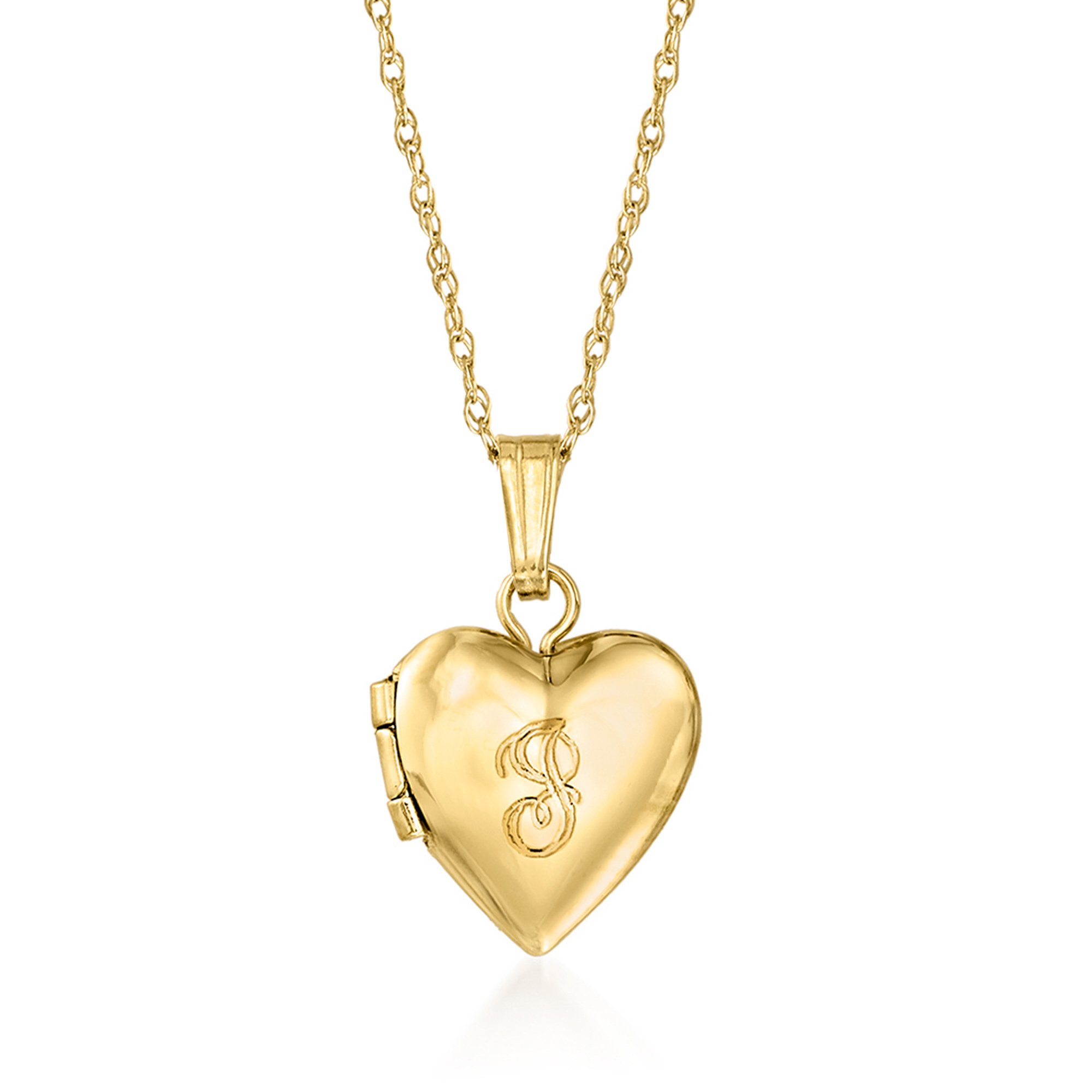 Baby's 14kt Yellow Gold Personalized Heart Locket Necklace | Ross-Simons