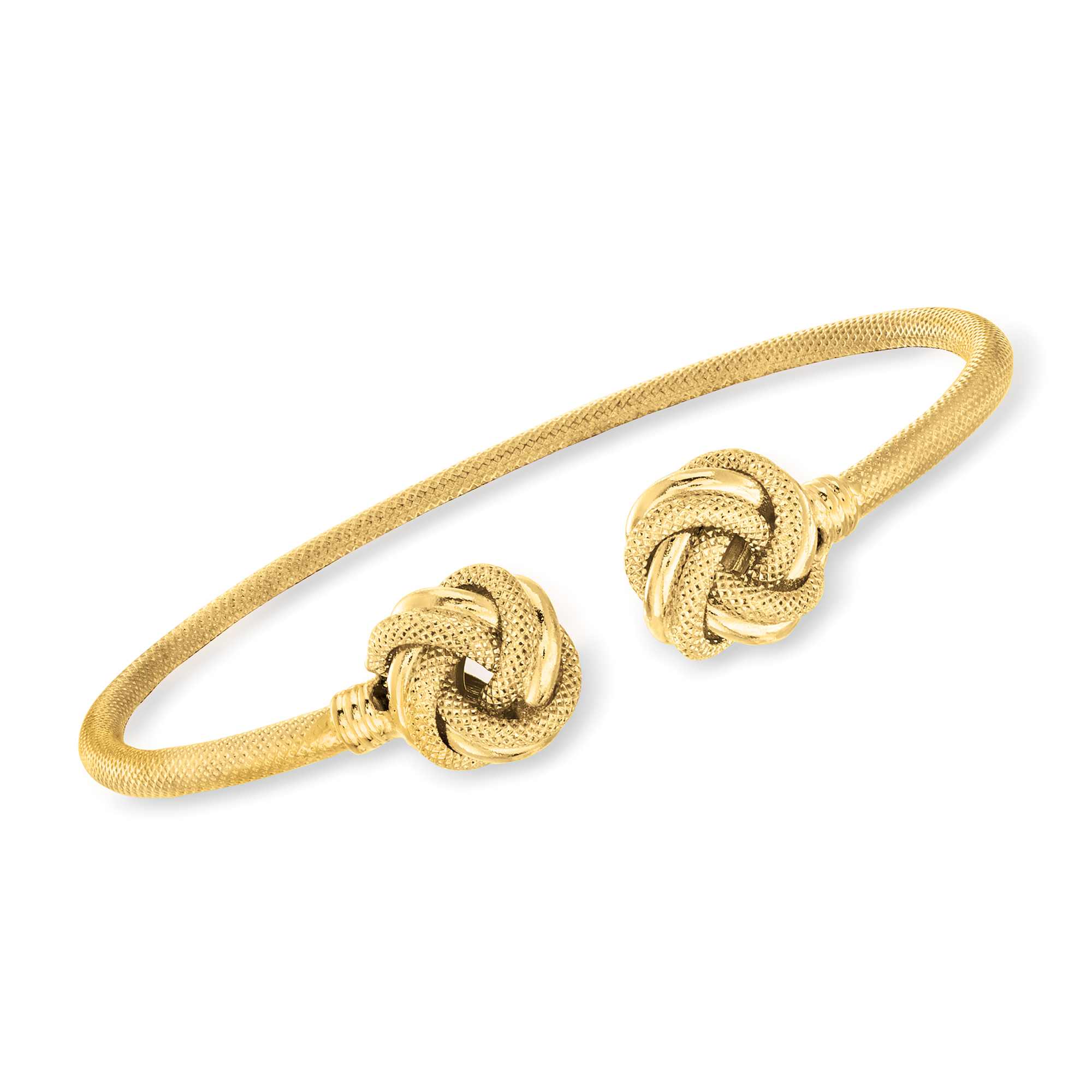 Italian 14kt Yellow Gold Love Knot Cuff Bracelet | Ross-Simons
