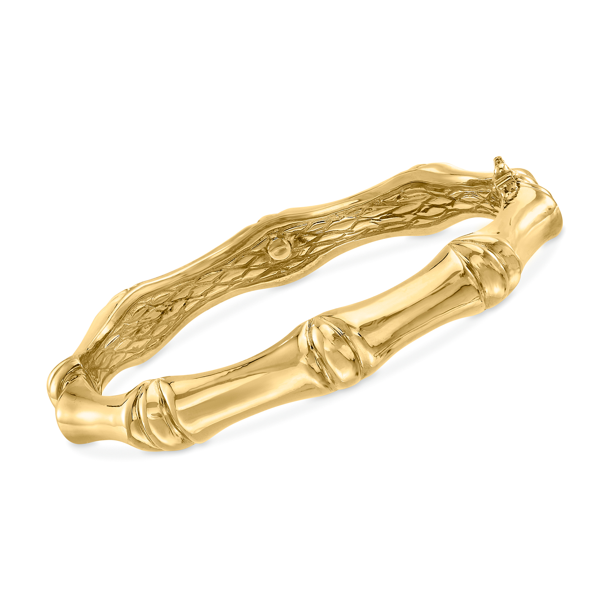 Italian 18kt Yellow Gold Bamboo-Style Bangle Bracelet | Ross-Simons