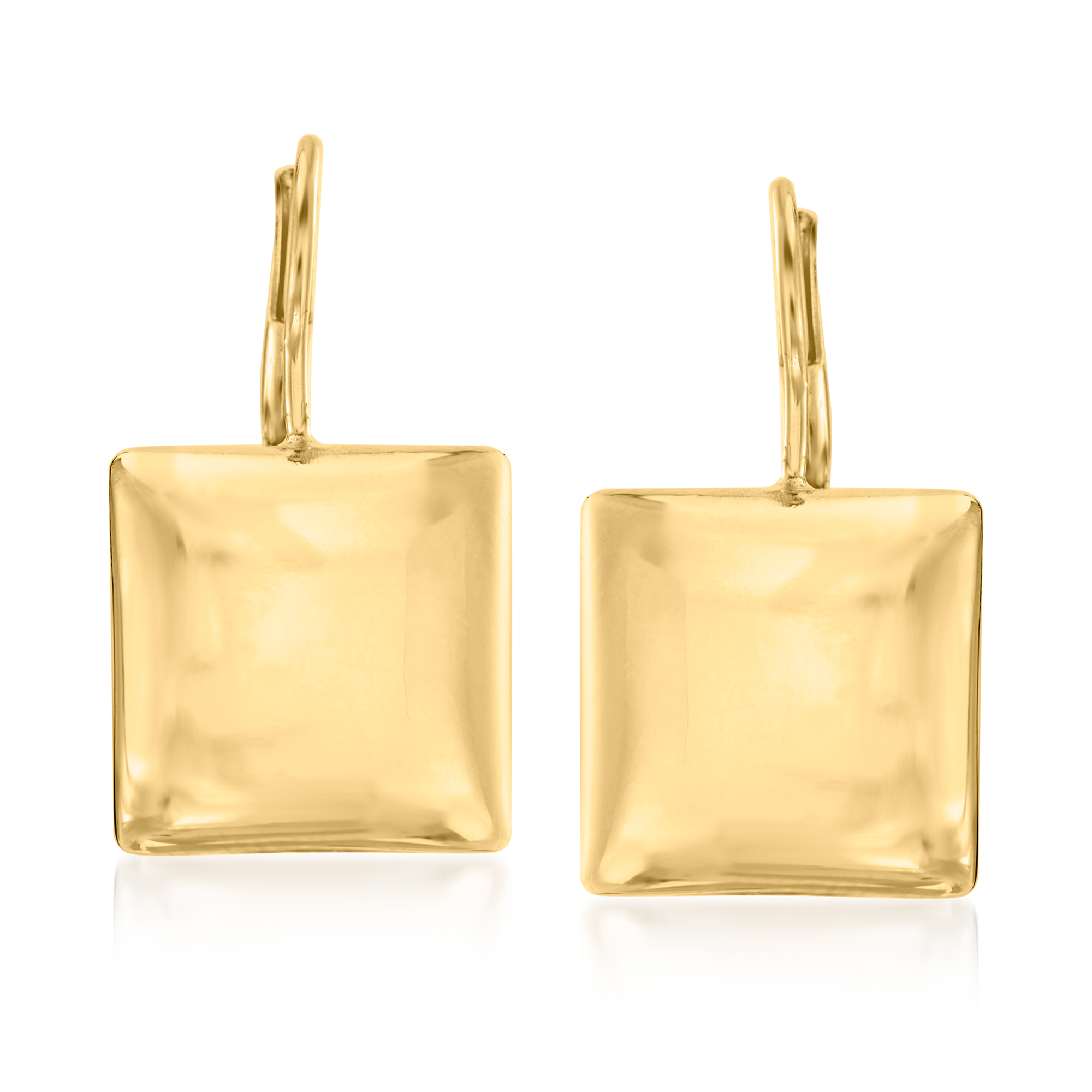 Italian 18kt Gold Over Sterling Square Drop Earrings | Ross-Simons